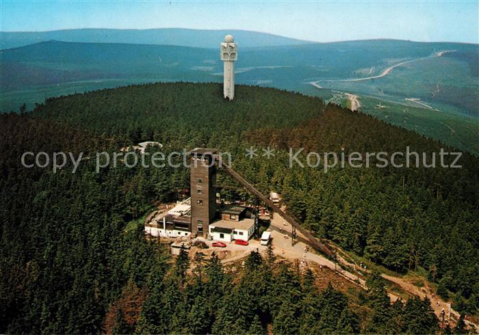 Braunlage Wurmbergbaude und Sender Fliegeraufnahme