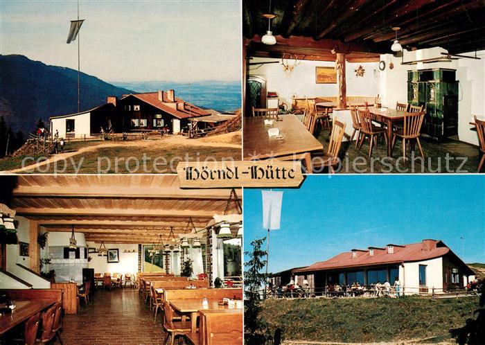 Bad Kohlgrub Hoerndl Huette Gaststube Terrasse Fernsicht Alpen