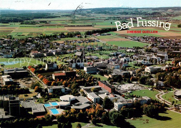 Bad Fuessing Thermalbad Kurmittelhaus Kurpark Freizeitpark Fliegeraufnahme