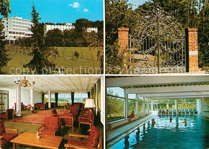 Bad Kissingen Deegenberg Sanatorium Aufenthaltsraum Schmiedeisernes Tor Hallenba