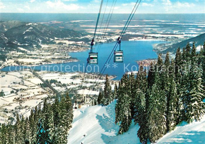 Tegernsee Wallbergbahn Panorama Blick vom Wallberg im Winter