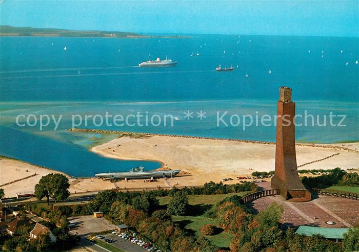 Laboe Marine Ehrenmal mit U 995 Ostseebad Fliegeraufnahme