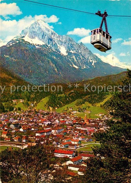 Mittenwald Bayern Hoehenluftkurort Wettersteinspitze Alpspitze Karwendelbahn