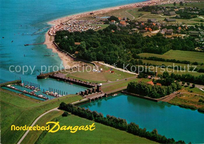 Dangast Nordseebad Hafen Schleuse Fliegeraufnahme