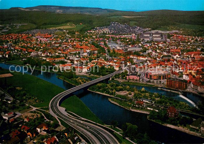 Hameln Weser Rattenfaengerstadt Fliegeraufnahme