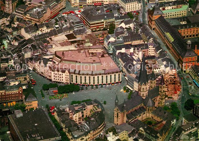 Bonn Rhein Panorama mit Muensterkirche Stadtzentrum Fliegeraufnahme
