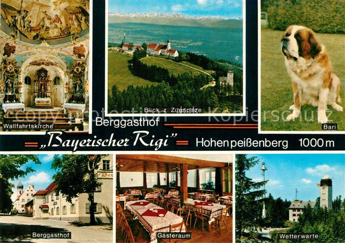 Hohenpeissenberg Terrassencafe Restaurant Bayerischer Rigi Rundblick Wallfahrtsk