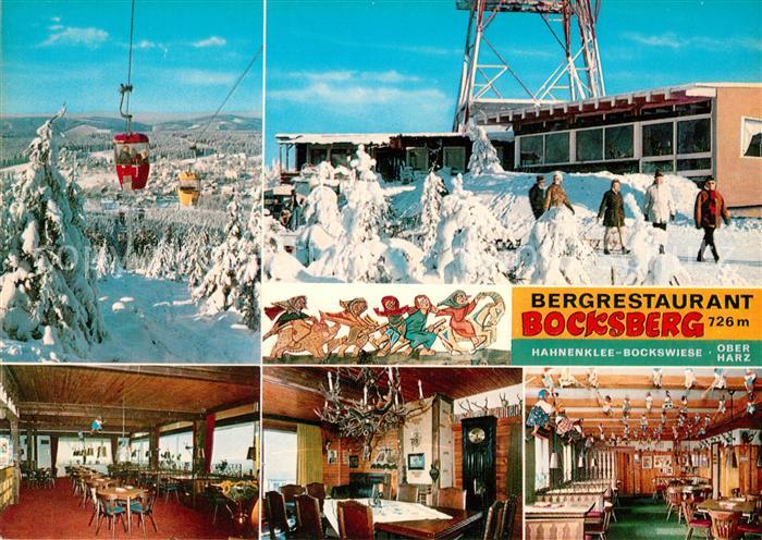 Bockswiese-Hahnenklee Harz Winterpanorama Bergbahn Restaurant Bocksberghuette