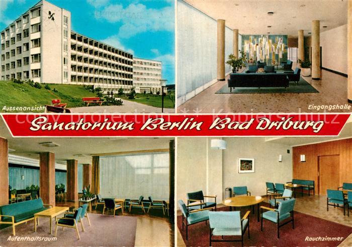 Bad Driburg Sanatorium Berlin Eingangshalle Aufenthaltsraum Rauchimmer