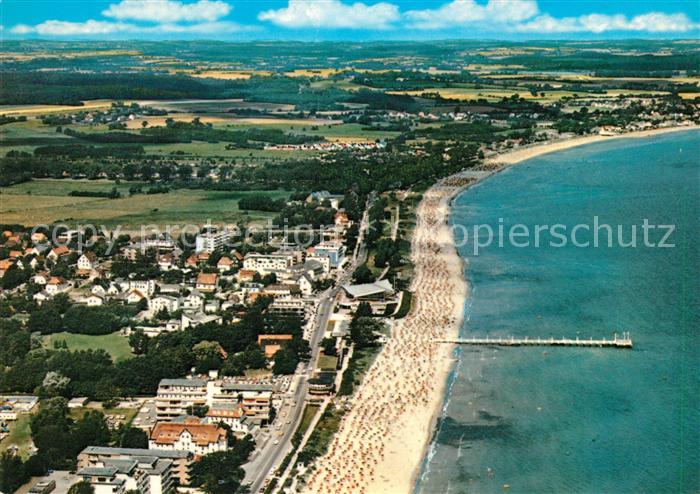 Scharbeutz Ostseebad Fliegeraufnahme Strand Seebruecke
