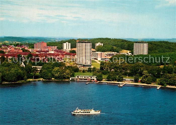 Ploen See Intermar Kurzentrum Schiff Fliegeraufnahme