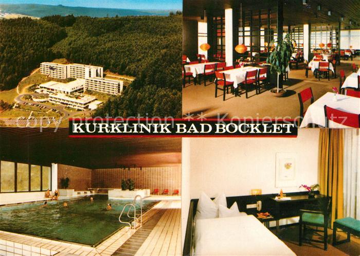 Bocklet Bad Fliegeraufnahme Kurklinik Schwimmbad Speisesaal