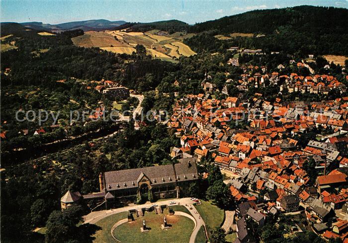 Goslar Fliegeraufnahme Blick zur Kaiserpfalz