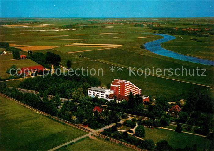 Petershagen Weser Fliegeraufnahme Weserland Klinik