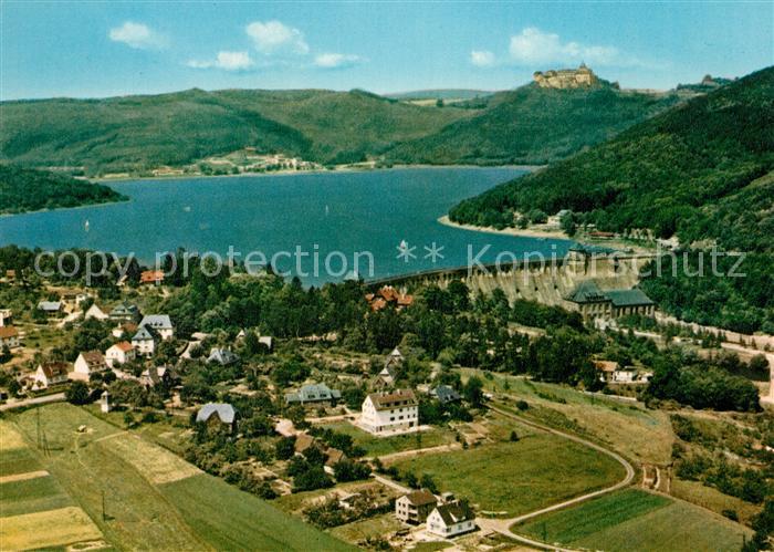 Edersee Fliegeraufnahme Sperrmauer Schloss Waldeck