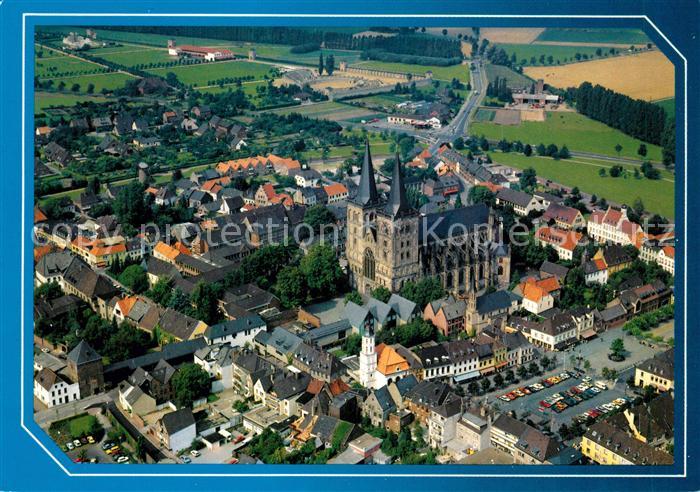 Xanten Fliegeraufnahme Kirche Amphitheater