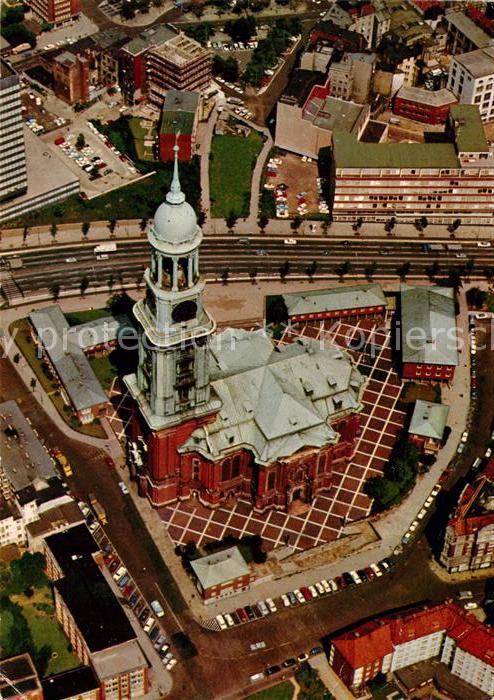 Hamburg Fliegeraufnahme Hauptkirche Sankt Michaelis
