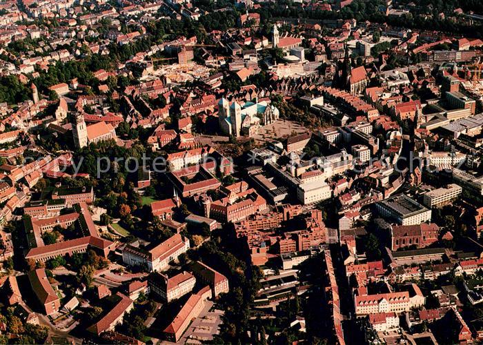 Muenster Westfalen Fliegeraufnahme Stadtzentrum