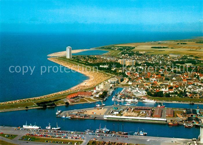 Buesum Nordseebad Fliegeraufnahme Hafen Hotel Strand