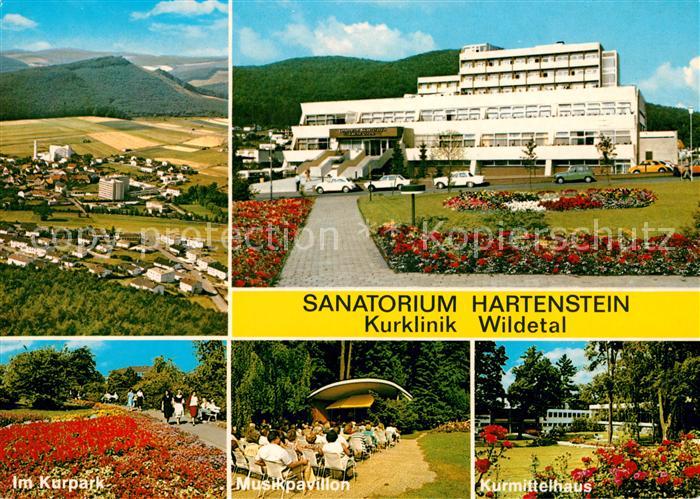 Wildungen Bad Sanatorium Hartenstein Kurklinik Wildetal Kurmittelhaus Musikpavil