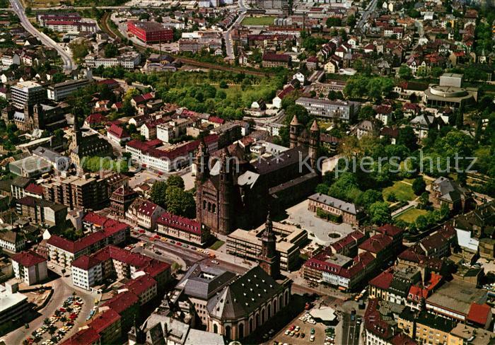 Worms Rhein Fliegeraufnahme Dom