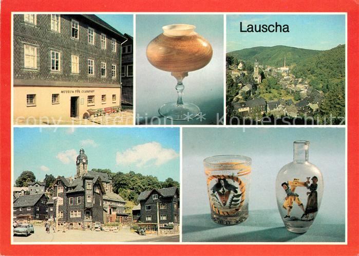 Lauscha Museum fuer Glaskunst Rathaus Vase Trinkglas