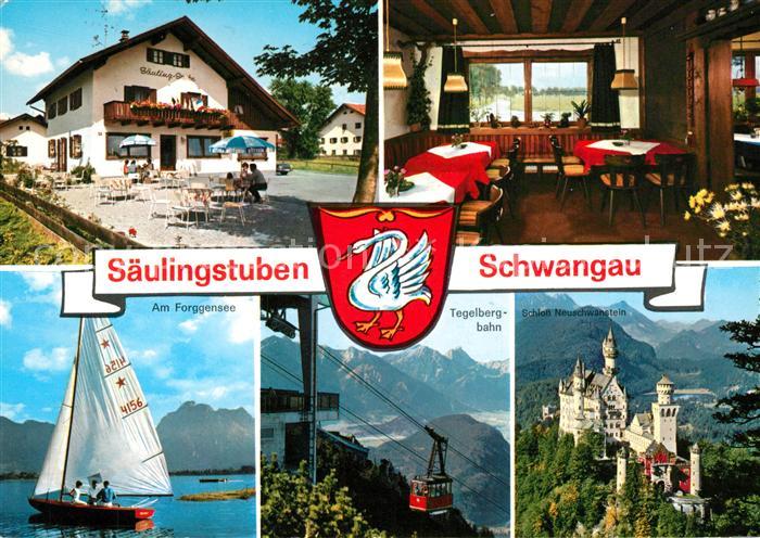 Schwangau Saeulingstuben Schloss Neuschwanstein Forggensee Segelboot