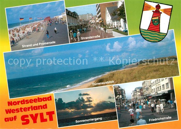 Westerland Sylt Strandstrasse Friedrichstrasse Strand Promenade