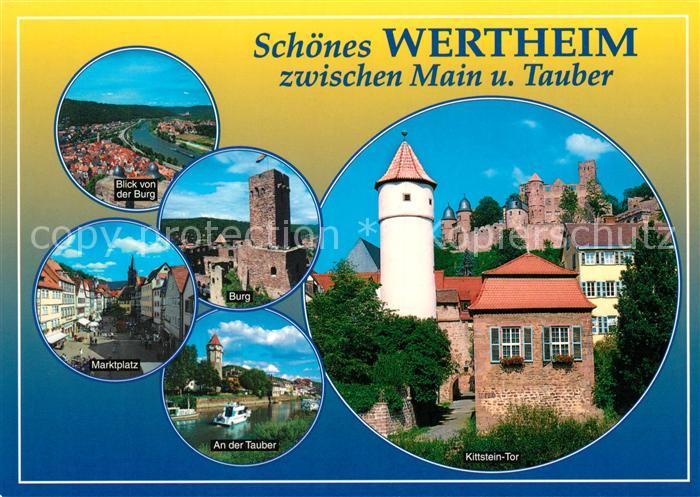 Wertheim Main Kittstein-Tor Tauber Marktplatz Burg