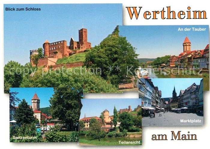 Wertheim Main Marktplatz Schloss Tauber Spitzenturm