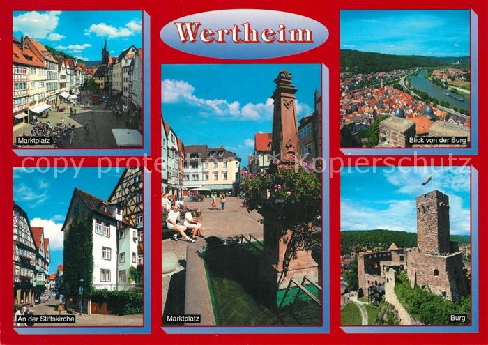 Wertheim Main Marktplatz Burg Stiftskirche