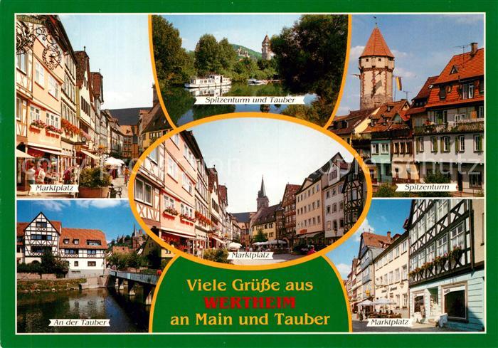Wertheim Main Marktplatz Spitzenturm Tauber