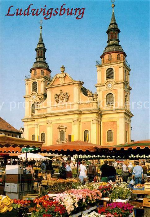 Ludwigsburg Wuerttemberg Markt Evangelische Stadtkirche
