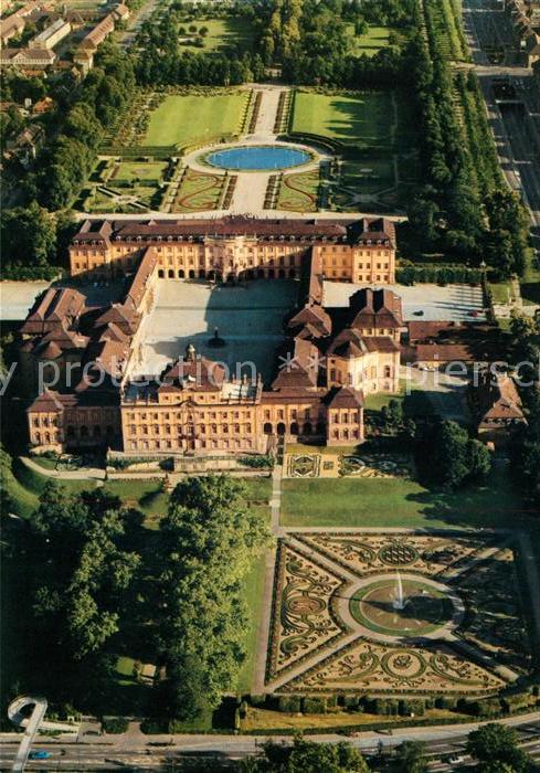 Ludwigsburg Wuerttemberg Residenzschloss Fliegeraufnahme Bluehendes Barock