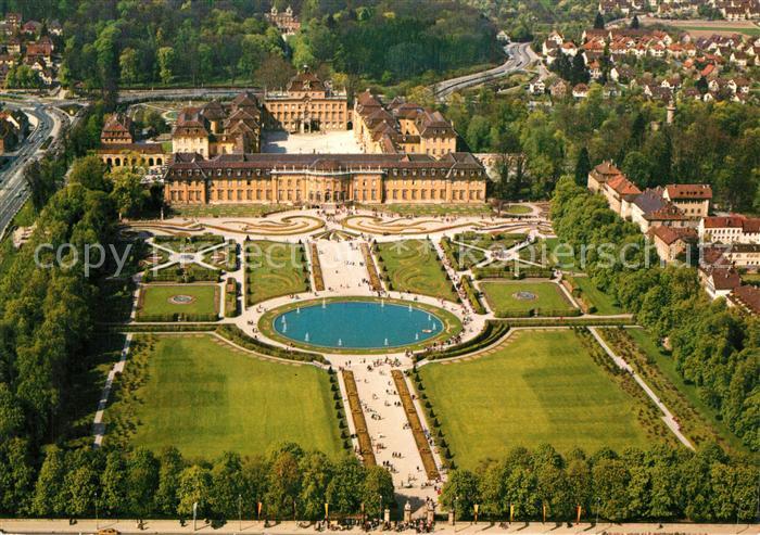 Ludwigsburg Wuerttemberg Fliegeraufnahme Residenzschloss Bluehendes Barock