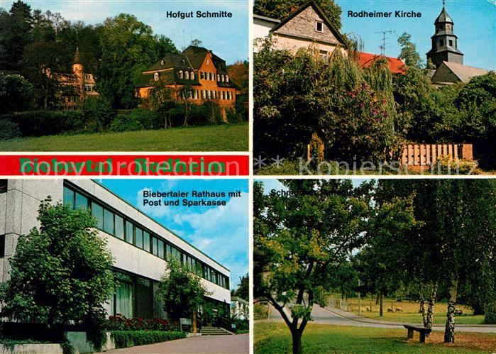 Rodheim-Bieber Hofgut Schmitte Kirche Rathaus Post Sparkasse