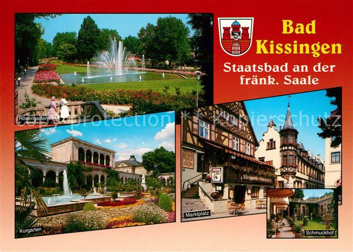Bad Kissingen Kurgarten Schmuckhof Marktplatz Rosengarten
