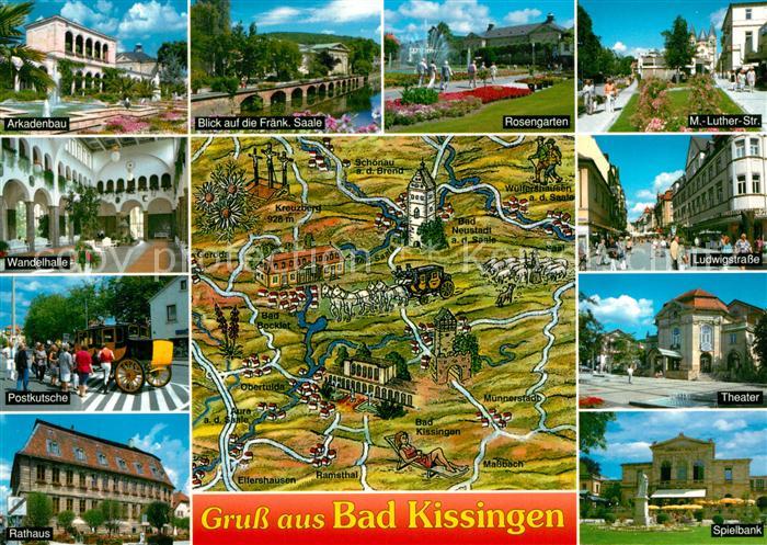 Bad Kissingen Spielbank Theater Ludwigstrasse Martin-Luther-Strasse Postkutsche