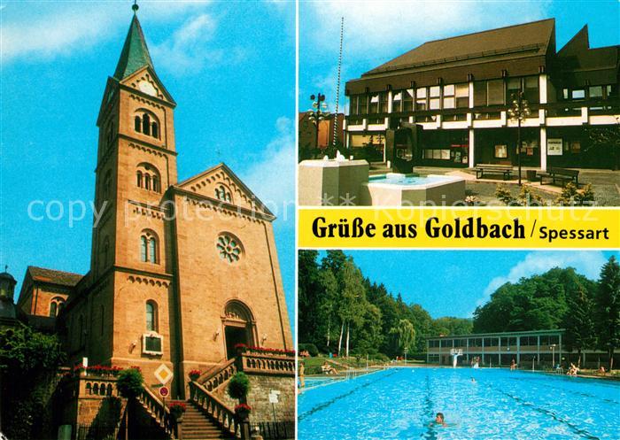 Goldbach Unterfranken Kirche Freibad Rathaus