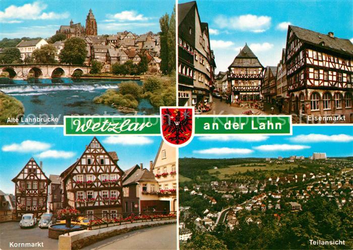 Wetzlar Alte Lahnbruecke Eisenmarkt Kornmarkt Teilansicht