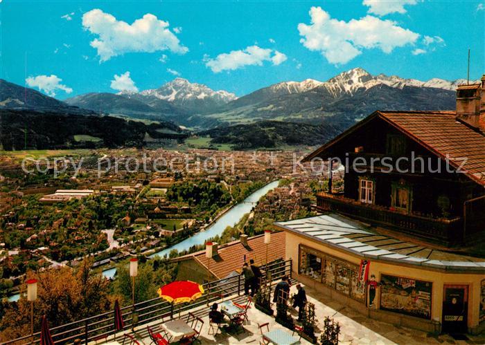 Innsbruck Blick von der Hungerburg Serles Nockspitze