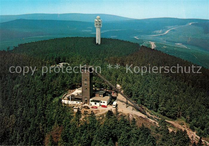 Braunlage Fliegeraufnahme Wurmbergbaude Fernmeldesender
