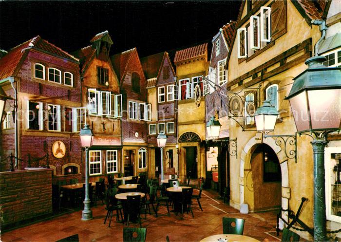 BREMEN  DE Brauhaus Marktplatz Nachtaufnahme