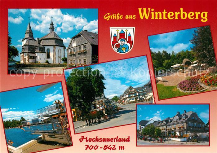 Winterberg Hochsauerland Kirche Schwimmbad Kurpark