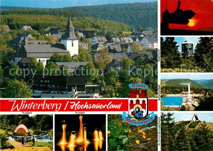 Winterberg Hochsauerland Kurpark Kurkonzert Kirche Schwimmbad Schanze Abendstimm