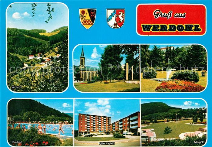 Werdohl Versetal Freibad Utterlingsen Kirche Park Minigolf