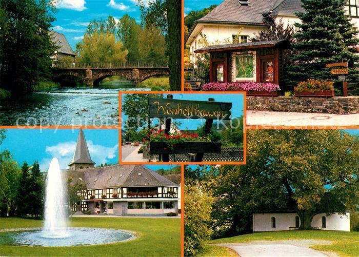 Wenholthausen Wasserfontaene Wanderkarte Bruecke