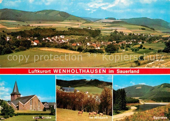 Wenholthausen Panorama Katholische Kirche Wildpark Sportsee