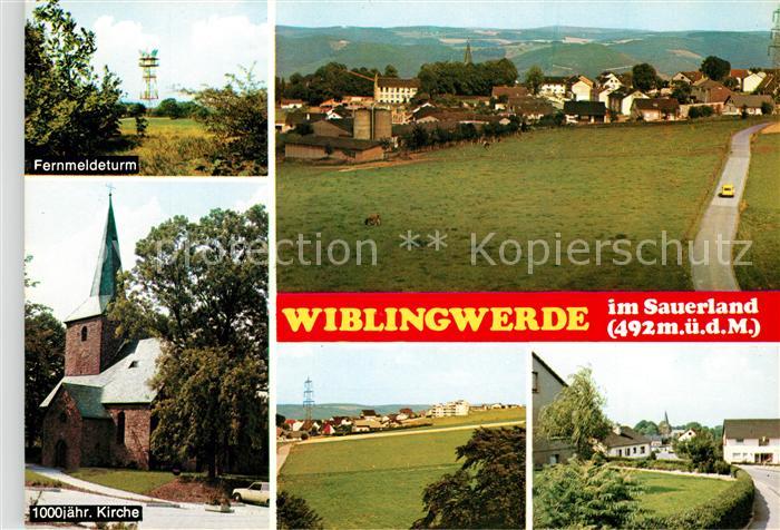 Wiblingwerde Nachrodt 1000jaehrige Kirche Fernmeldeturm Panorama