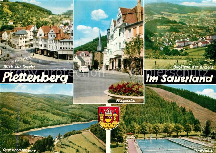 Plettenberg Bracht Panorama Maiplatz Oestertalsperre Freibad